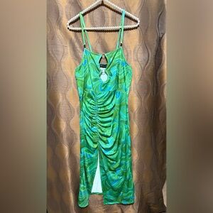 Green and Blue Swirl Dress